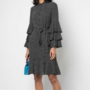 Michael Kors Collection Polka Dot Silk Dress
